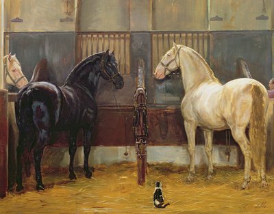 Creams and Blacks at Buckingham Palace Mews by Jean Edouard Lacretelle